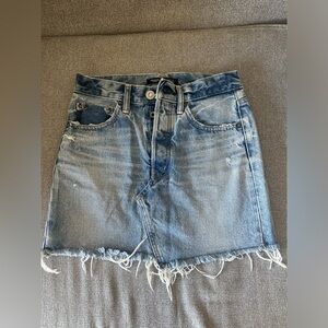 Moussy Two-Tone Light Blue Denim Skirt
